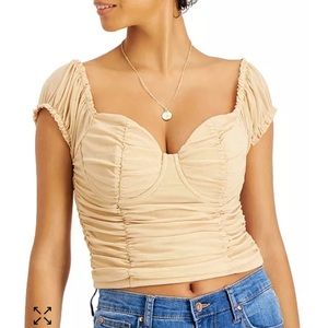 Just Polly ruched crop top